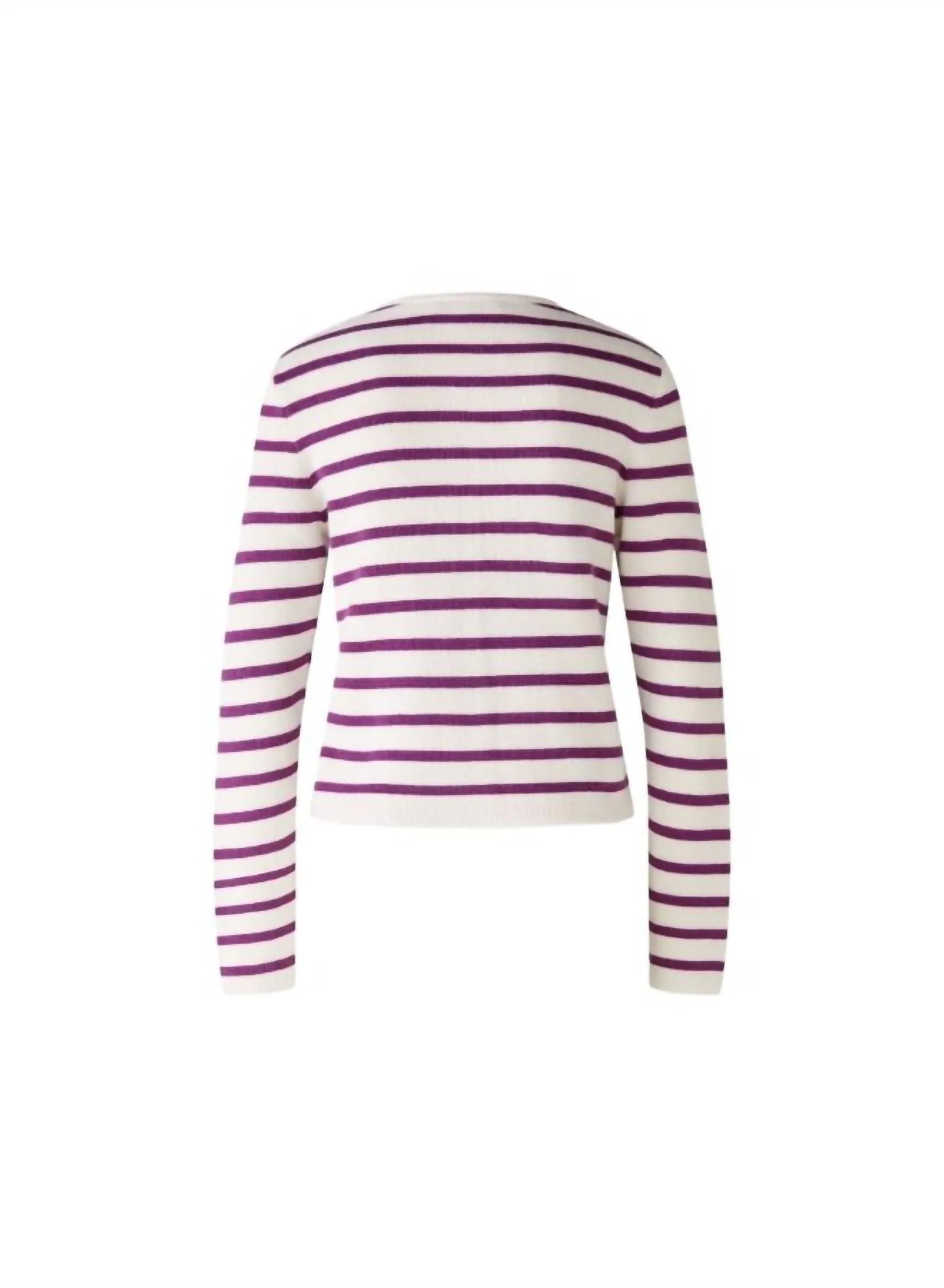 Women's Knit Jacket In White Violet