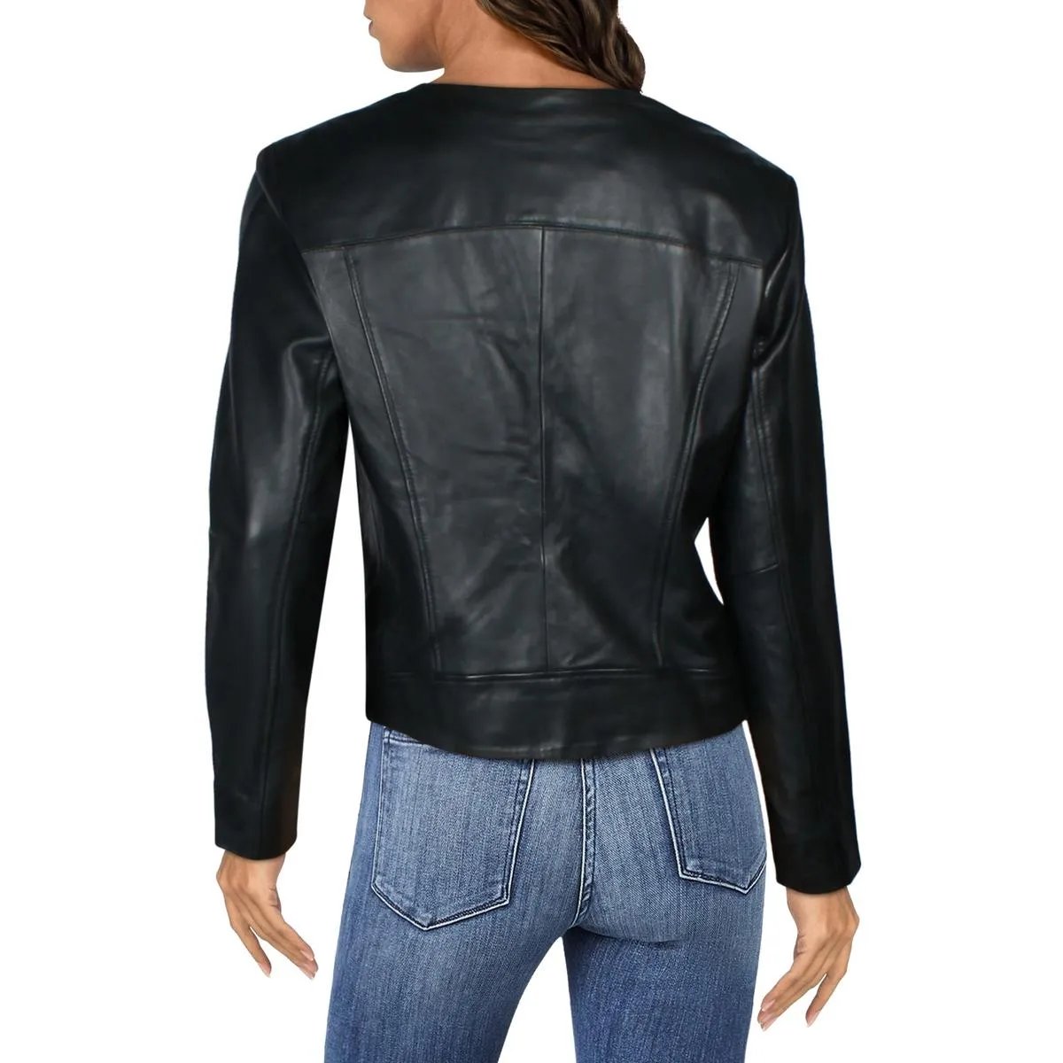 Womens Lined Lambskin Leather Motorcycle Jacket