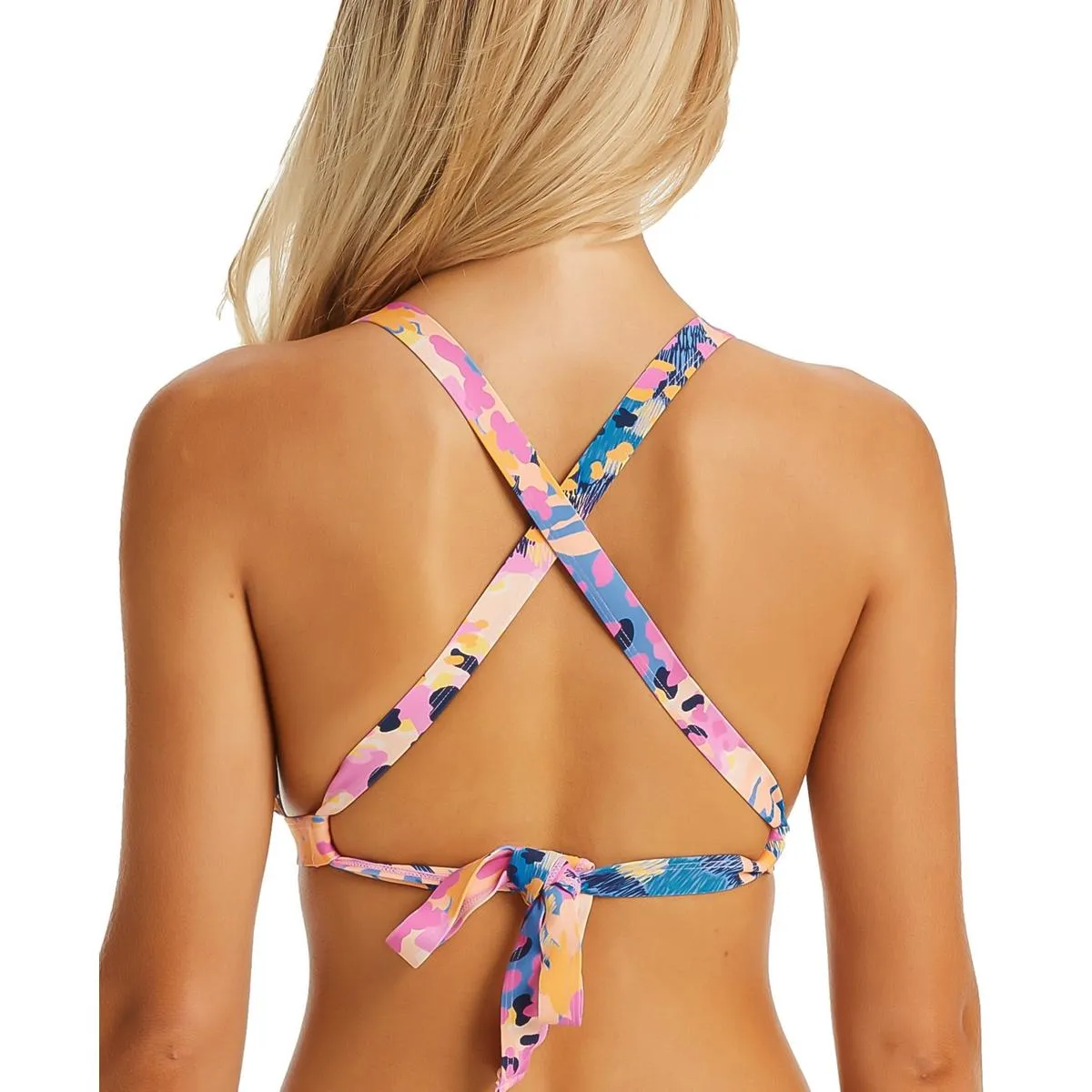 Womens Printed Tie Back Bikini Swim top