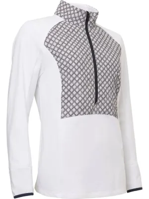 WomenS Troon Warm And Windproof Hybrid Half-Zip Jacket In Diamond