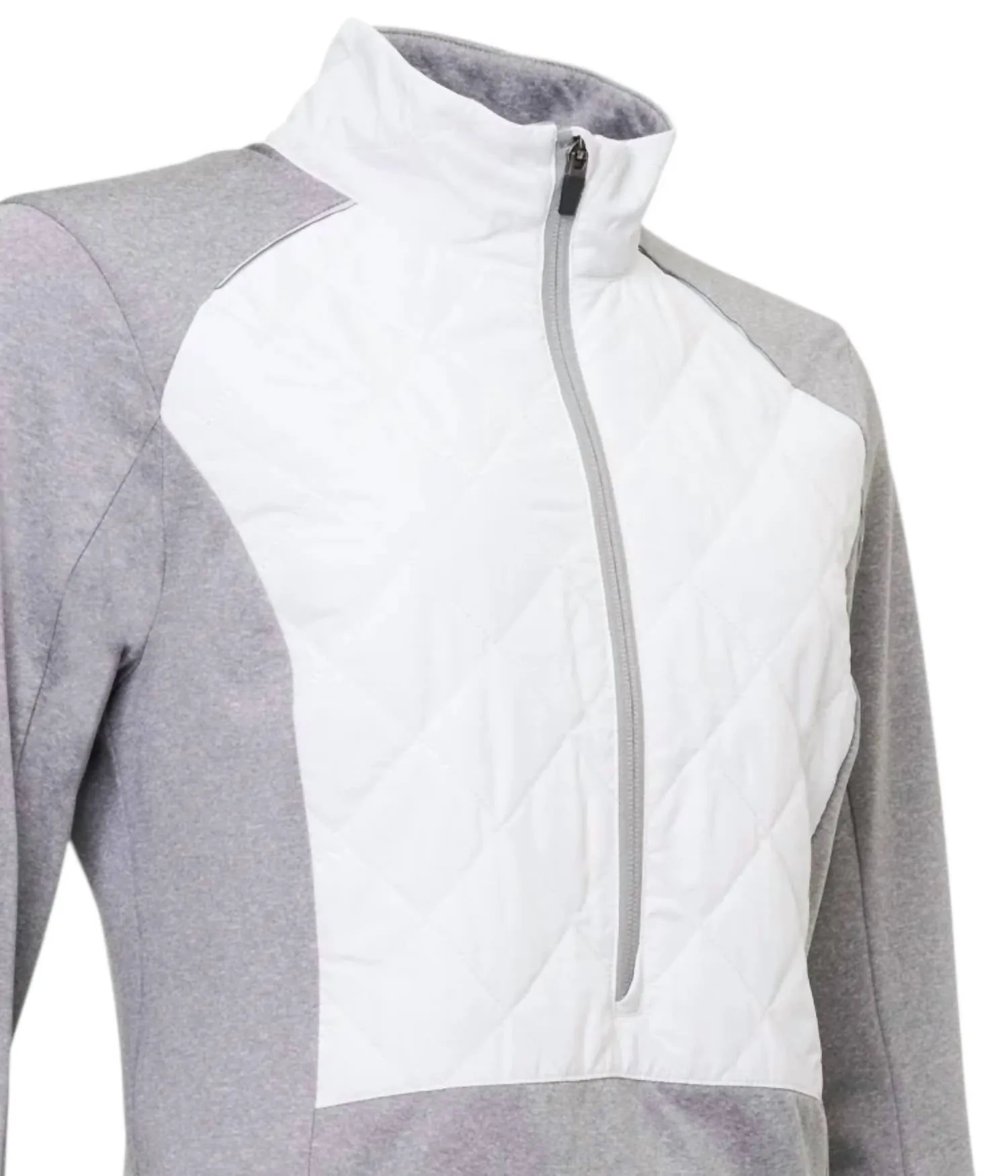 WomenS Troon Warm And Windproof Hybrid Half-Zip Jacket In Grey Melange