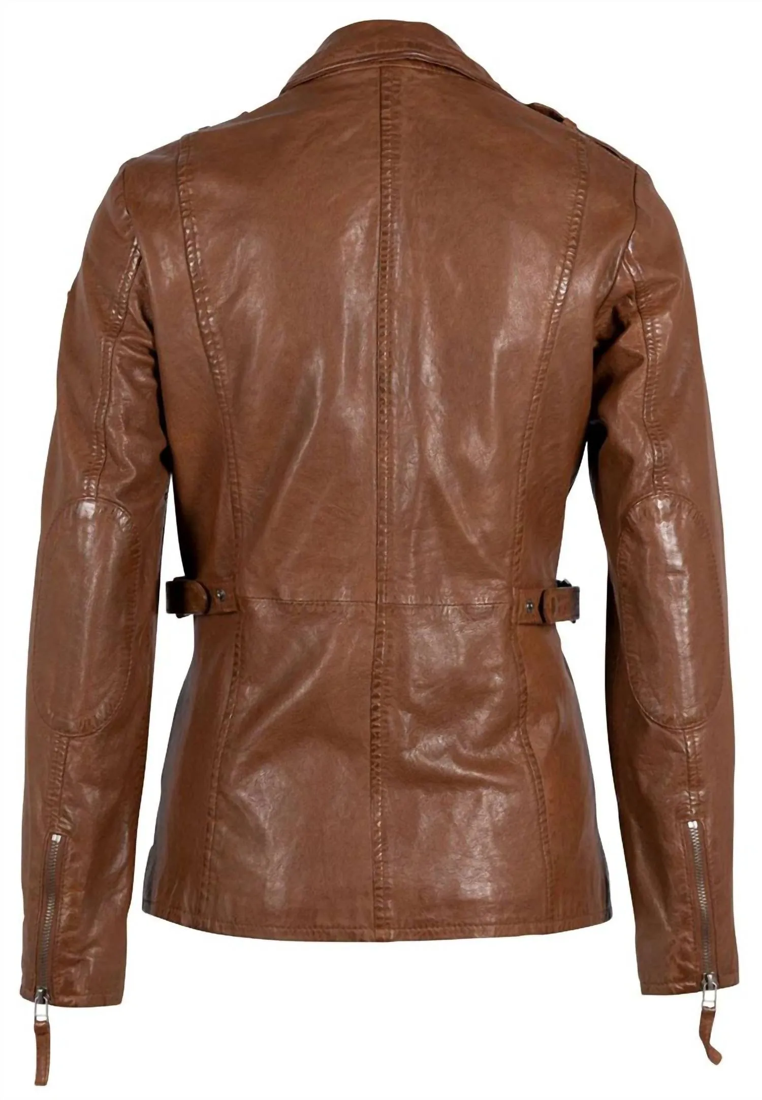 Women's Yellie Leather Jacket In Cognac