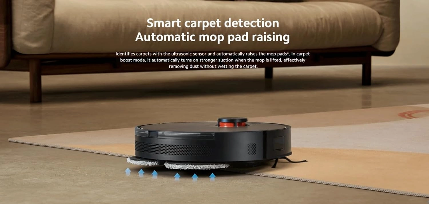 Xiaomi Robot Vacuum S20  Black, 2000 Watts, 3 Functions, 6000 Pa
