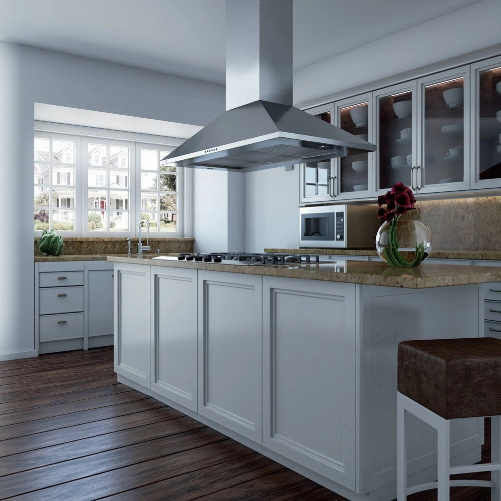Xo Appliance XOBI42S 600 Cfm 42" Italian Made Island Hood Stainless Ventilation Range Hoods high suction kitchen exhaust hood