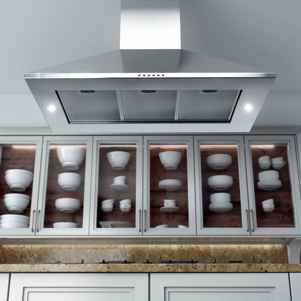 Xo Appliance XOBI42S 600 Cfm 42" Italian Made Island Hood Stainless
