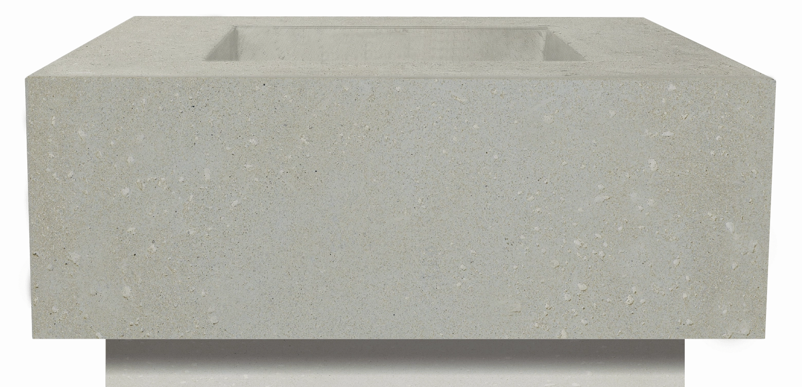 Xo Appliance XOFSQR3636LS Fire Square Table 36" X 36" Natural Gas Fired Gfrc Limestone Other Outdoor Products,patio kitchen accessories