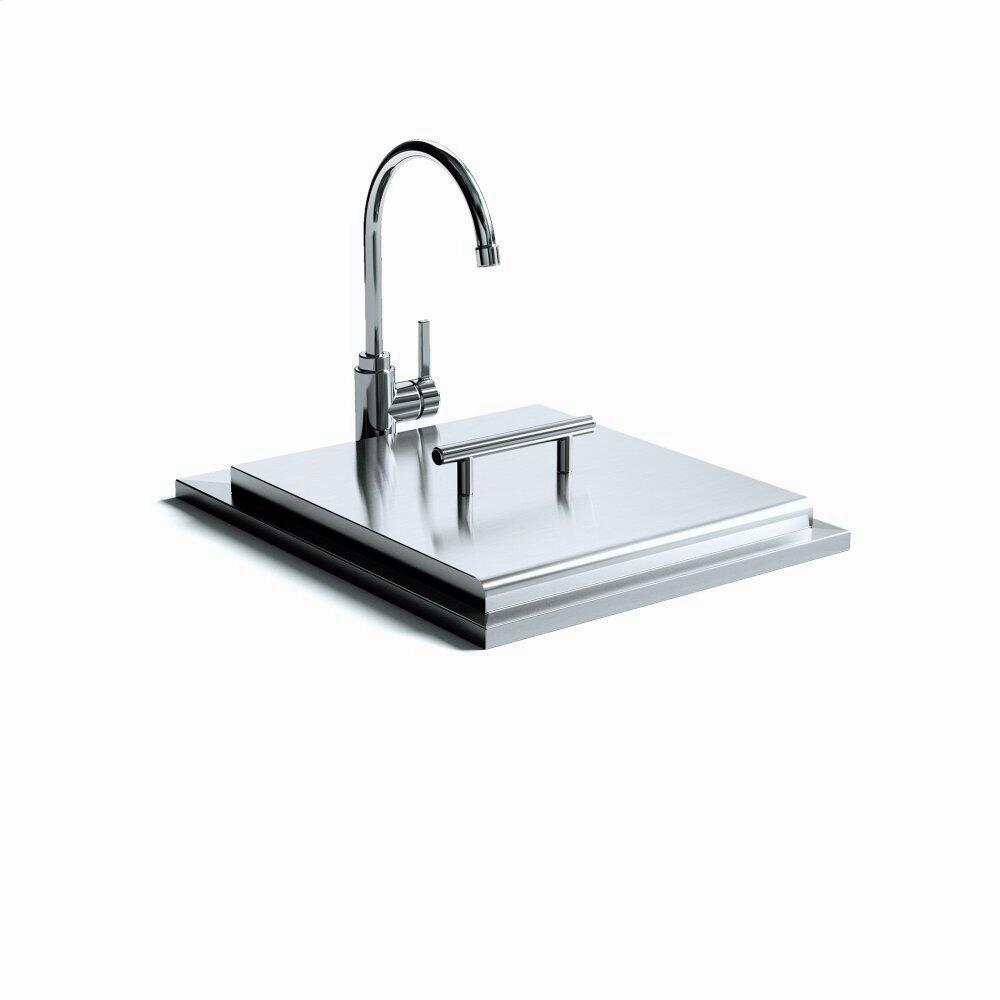 Xo Appliance XOG18SINK 18In Drop-In Sink And Faucet Storage,outdoor grill storage cabinet