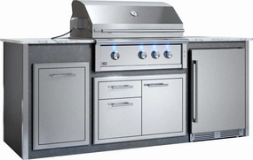 Xo Appliance XOGOK36V1GR Appliance Ready Pre-Assembled 36" Designer Island Gray COMPONENTS SOLD SEPARATELY Islands,bbq grill island kit