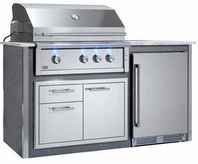 Xo Appliance XOGOK36V2GR Appliance Ready Pre-Assembled 36" Designer Island Gray COMPONENTS SOLD SEPARATELY Islands,bbq grill island kit