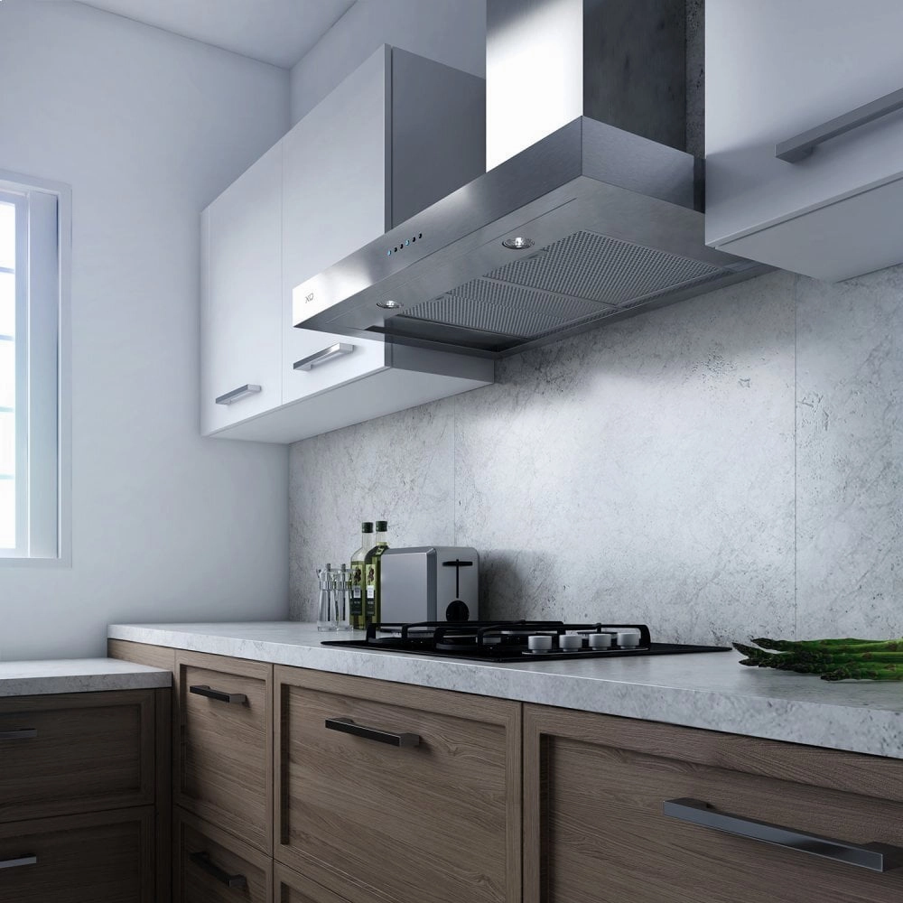 Xo Appliance XOR36S 600 Cfm 36" Sleek Contemporary Italian Made Wall Mount Hood Stainless
