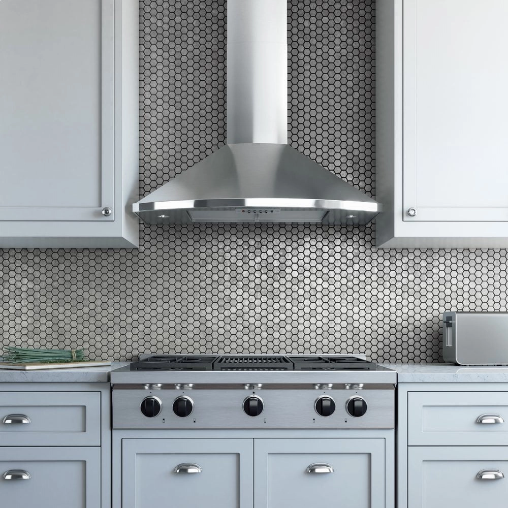 Xo Appliance XOS36SMUA 395 Cfm 36" Make Up Air Compliant Curving Front Range Hood Stainless