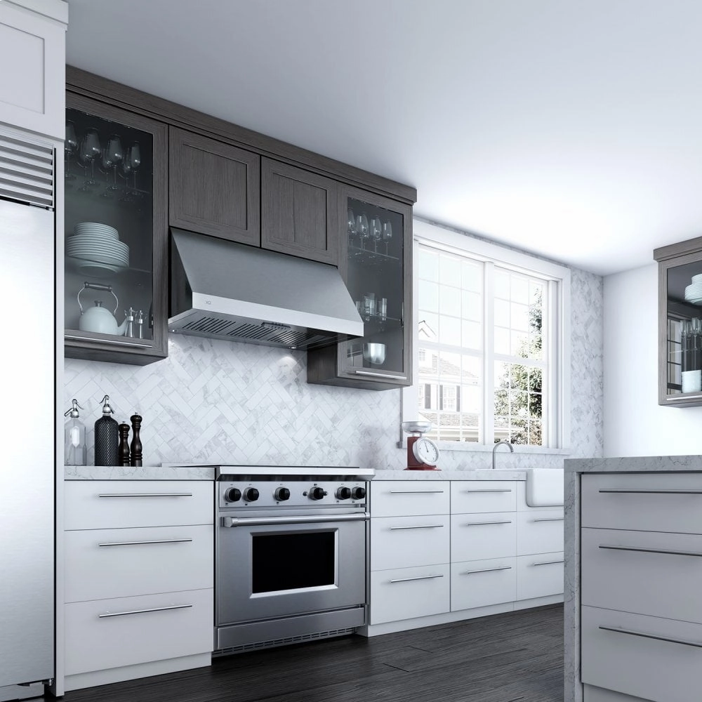 Xo Appliance XOT1842SC 42" 600/395 Cfm Italian Made Pro Hood Range Hood Stainless Ventilation Range Hoods high suction kitchen exhaust hood