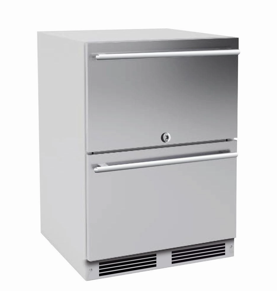 Xo Appliance XOU24ORDS Outdoor Refrigerated Drawers 24" Solid Ss Drawer Front