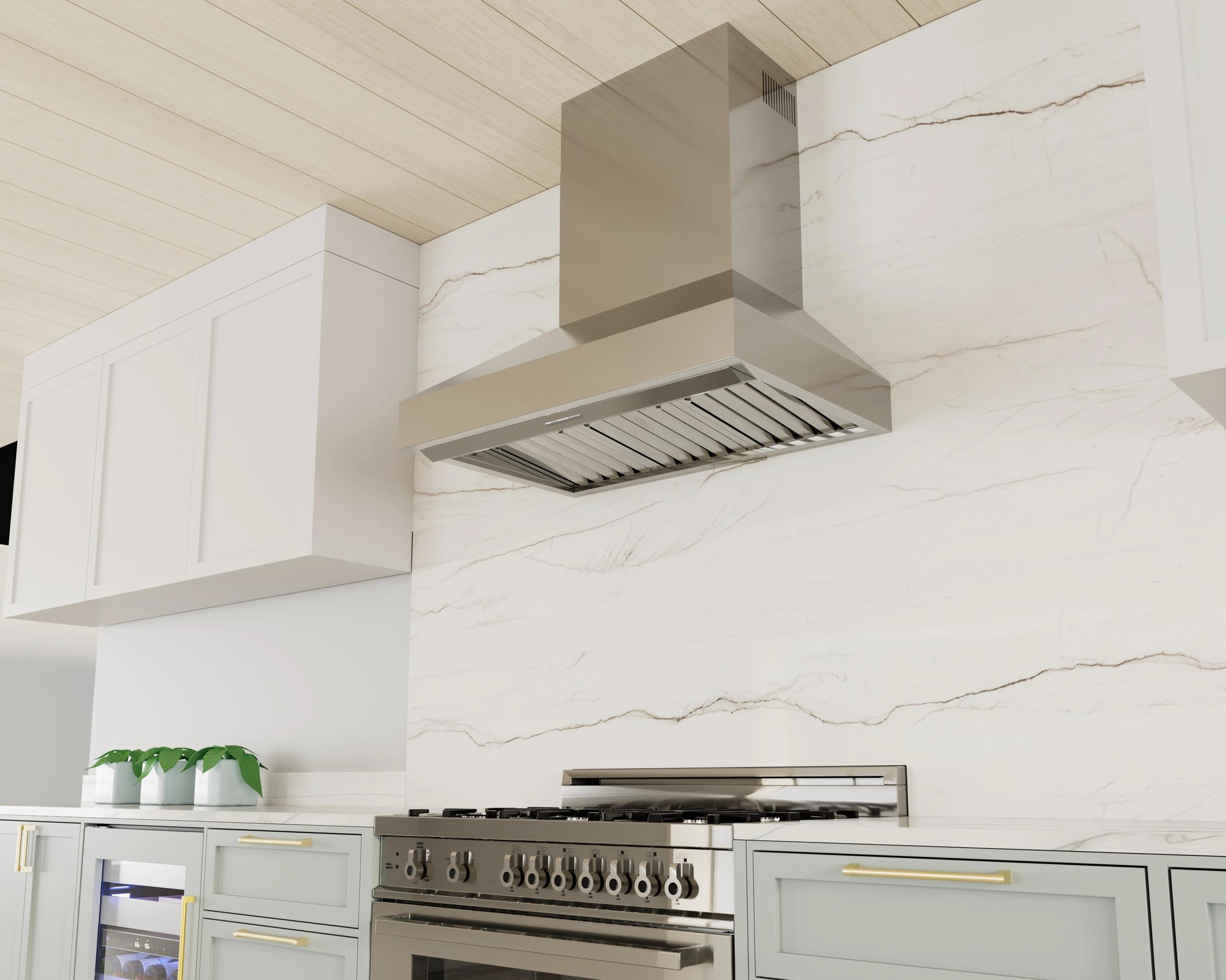 Xo Appliance XOVV248SC 48In Pro Wall Chimney Hood Ss Straight Lip 600/395 Cfm