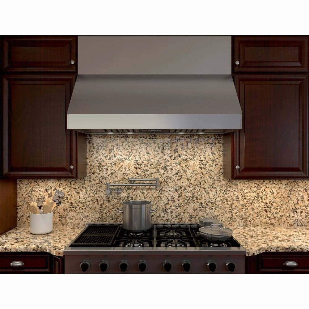 Zephyr AK7548BS 48" Tempest Ii Wall Hood With 650 Cfm Blower, 6 Speed Levels, Act