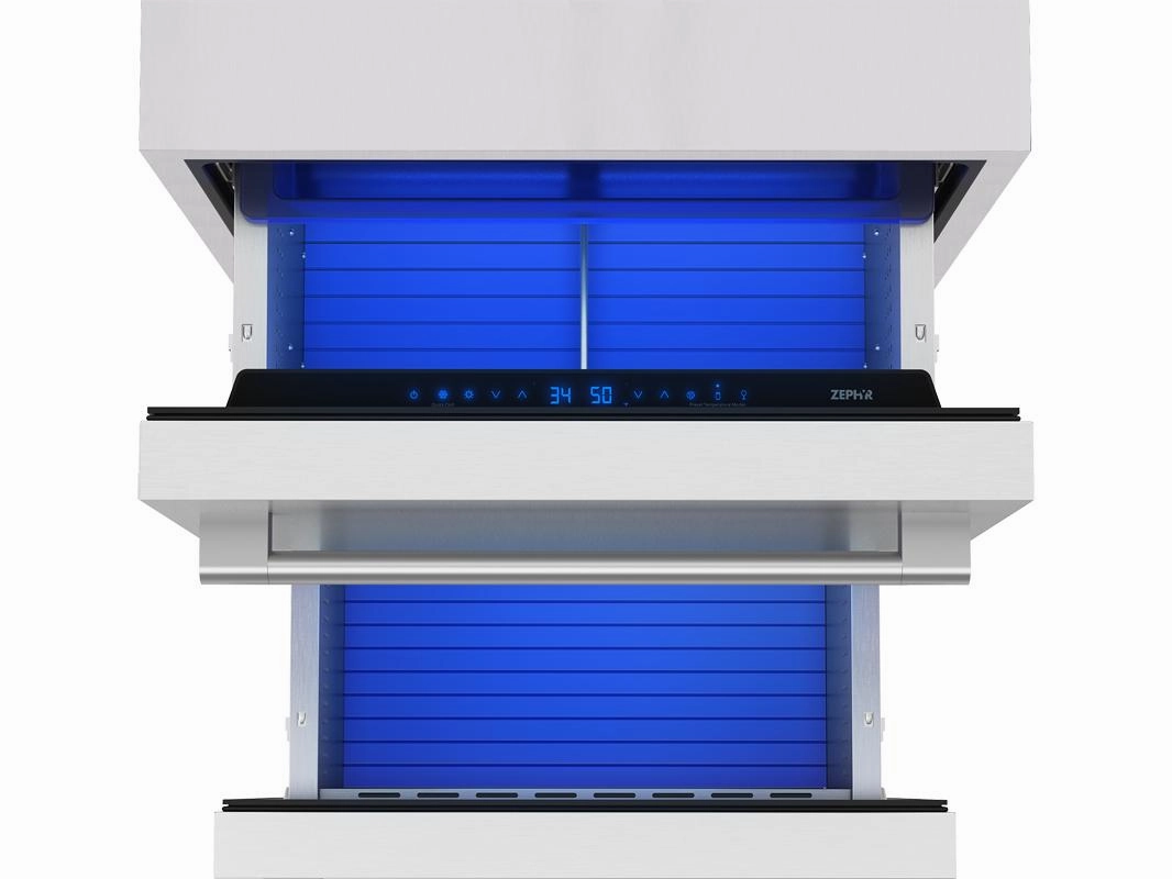 Zephyr PRRD24C2ASOD 24" Outdoor Dual Zone Refrigerator Drawers
